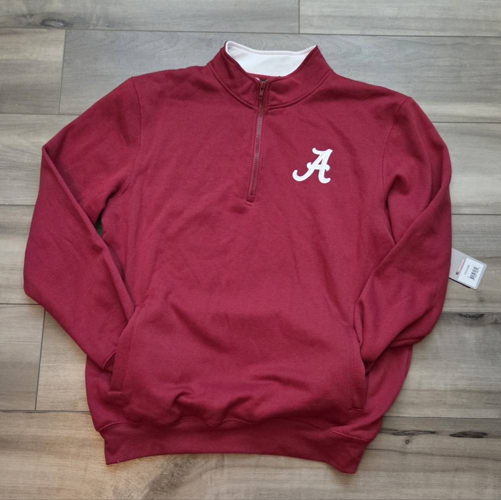 Colesseum Men's Crimson Quarter-Zip Sweatshirt